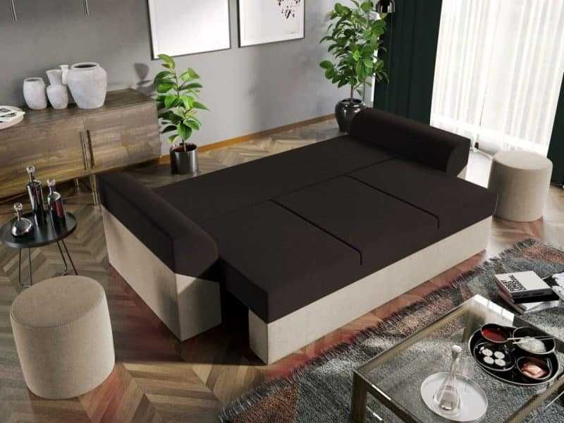 Canapea Extensibila Cali crem / maro - Transport Gratuit in 4-10 zile