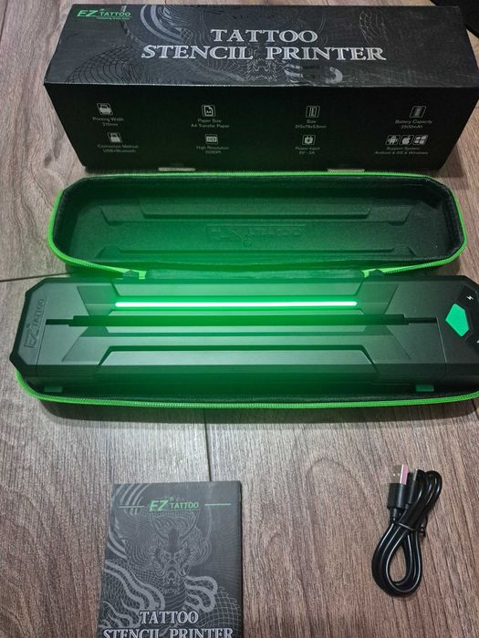 [REDUCERE -50%][GARANTIE]Imprimantă termică tatuaje EZ Stencil Printer Bluetooth 2500mAh, Open Box