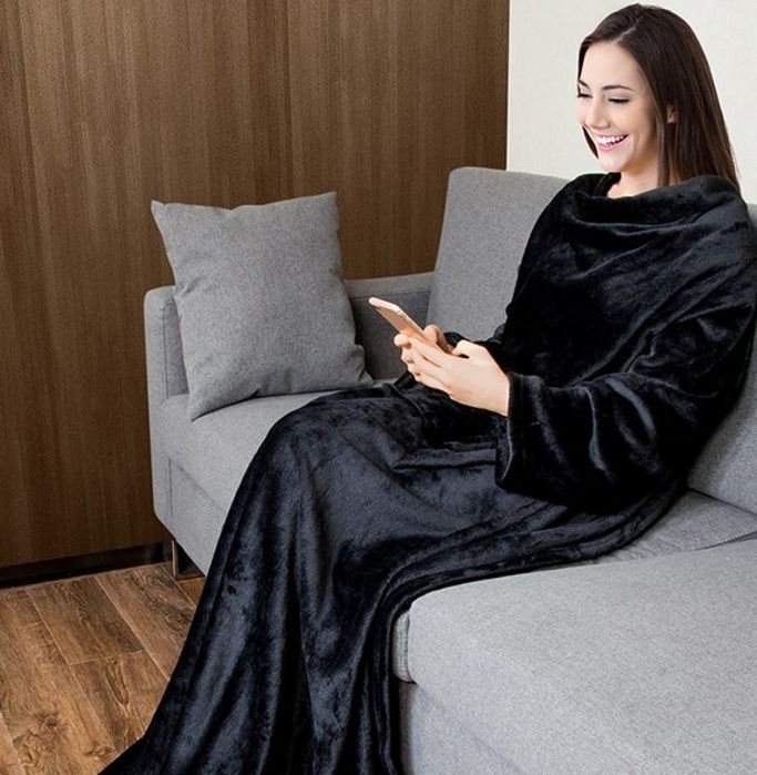Плюшено одеало с ръкави XXL -145/195