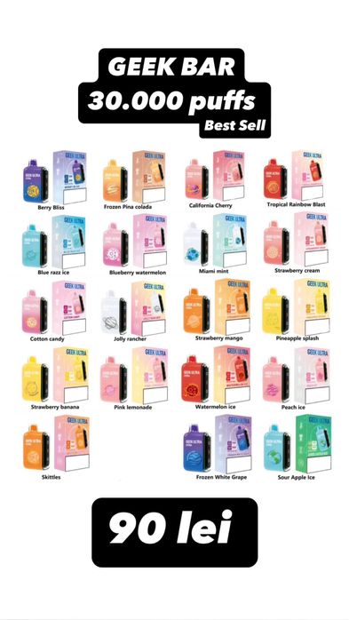 Vape tigara electronica geek bar 30.000 puff