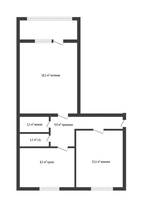 2 к.кв. улучшенной планировки в Жилгородок