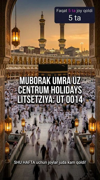 Centrum Holidays Umra Uz Toshkent Pryamoy Reys Muborak Umra Tur Paket