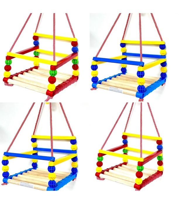 Дървена люлка 3 цвята