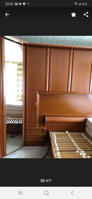 Комплект Спалня с Надстроика и Гардероб Череша