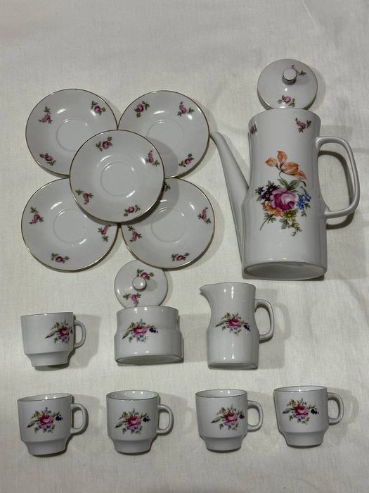 Набор кофейный на 5 персон. Чехословакия. 1980-х годов. Хорошее сост