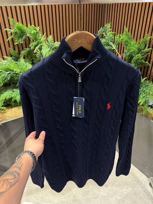 Мъжка блуза с цип Polo