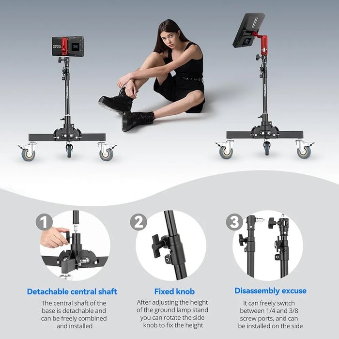 Професионален стоманен статив за студийно осветление - AMBITFUL