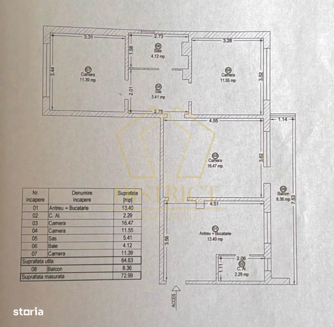 Apartament deosebit cu 3 camere | Take Ionescu