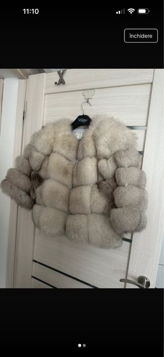 Haină de blană naturală damă, mânecă 3/4, stare foarte bună
