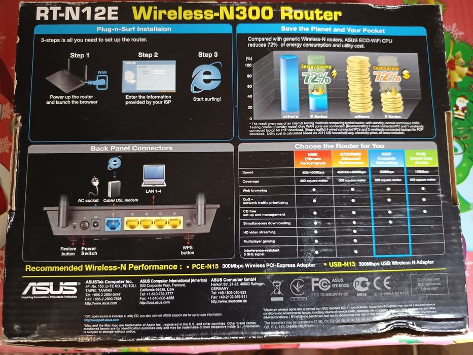 Router Wi fi Asus RT-N12E la cutie