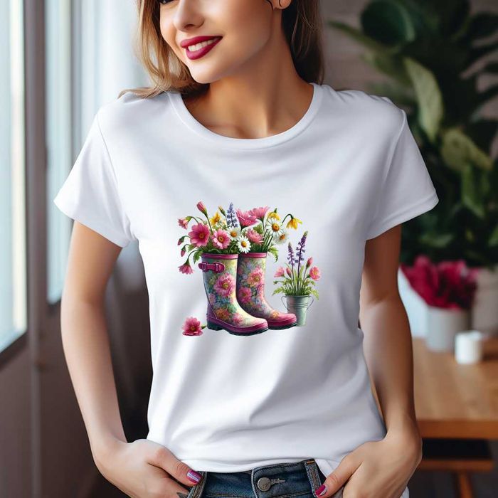 Дамска тениска с цветя, Пролетни модели, Цветя