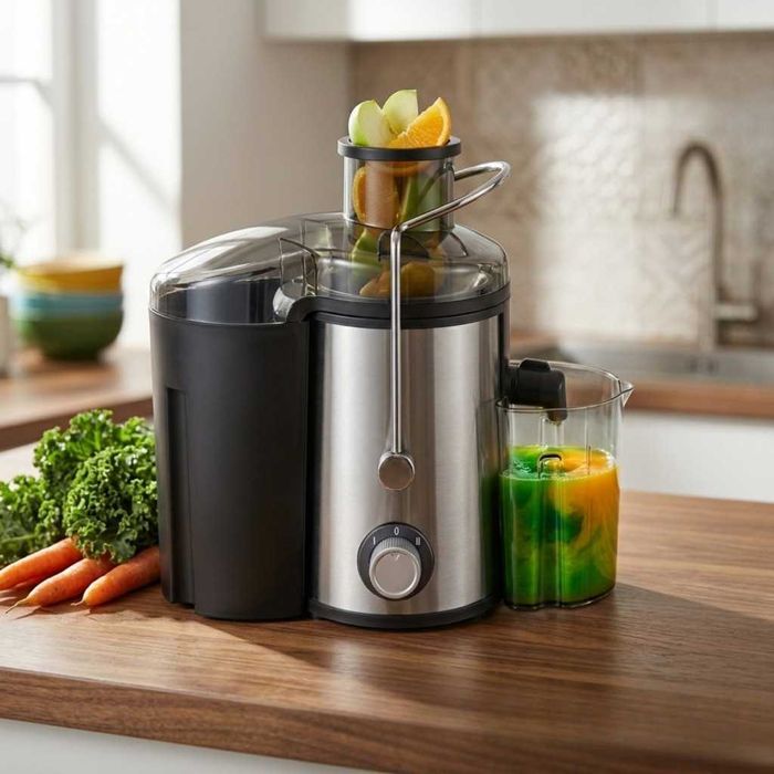 Сокоизстисквачка Muhler MJ-600S, Корпус и цедка  неръждаема стомана