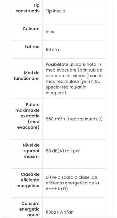 Hota insula AEG DI7490M, 660 m³/h, 90 cm