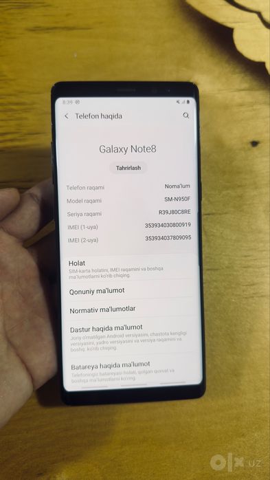 Samsung Gallaxy note 8