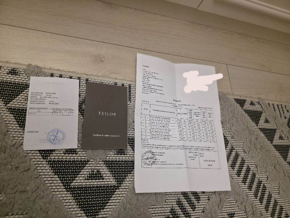 Cercei aur roz Teilor 14 K cu zirconii