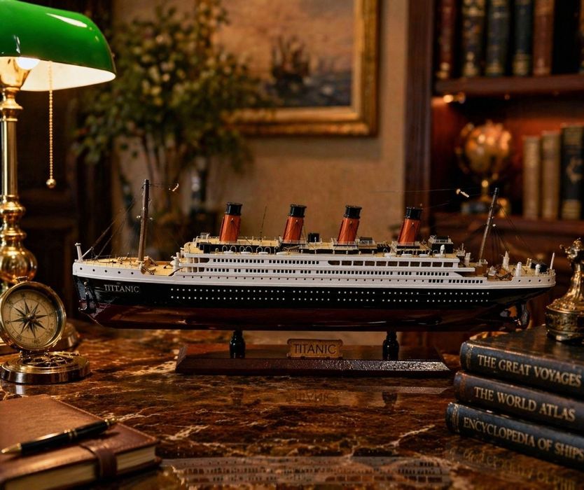 Сувенирная модель корабля "Титаник" с подсветкой (60 х 23 х 7 см) - оп