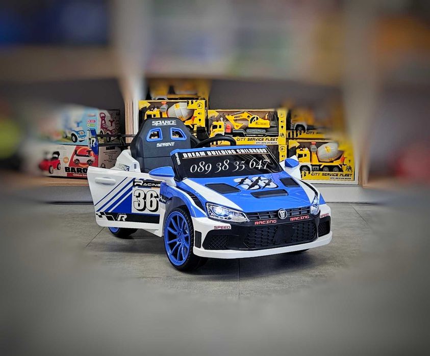 ТОП ЦЕНА!НОВО!Акумулаторна кола VW Drift BLUE с 12V,функция дрифт,USB