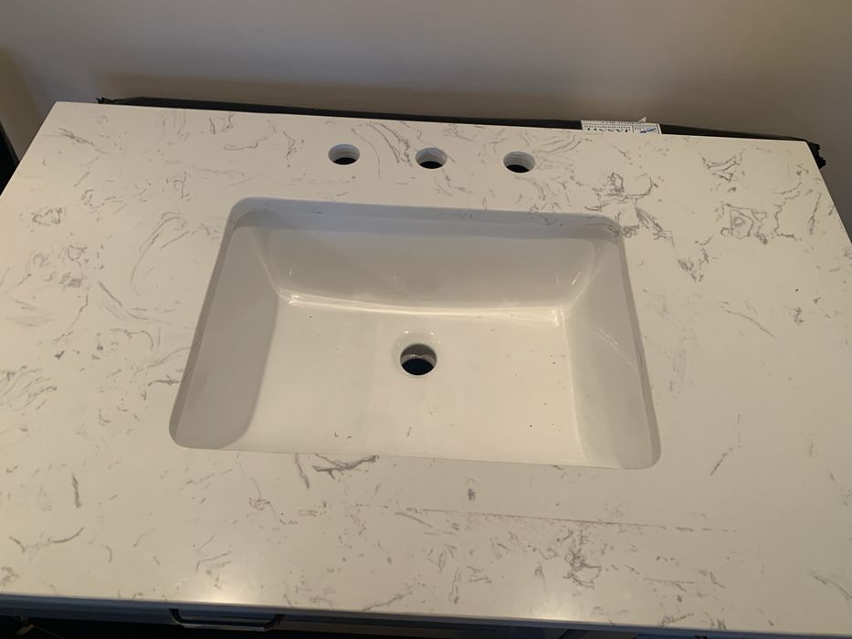 Set mobilier baie / dulap cu chiuveta incastrata in blat