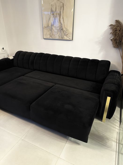 Colțar din catifea - cu deschidere electrica