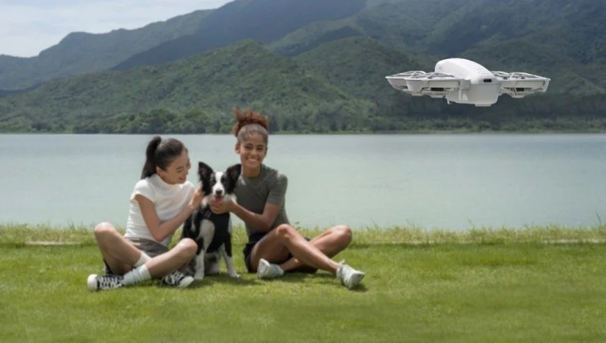 DJI neo , селфи дрон управление с руки , пульта , FPV