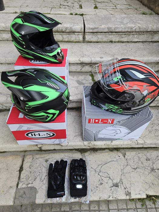 Casca ATV-Moto Full face cu ochelari integrați și bluetooth