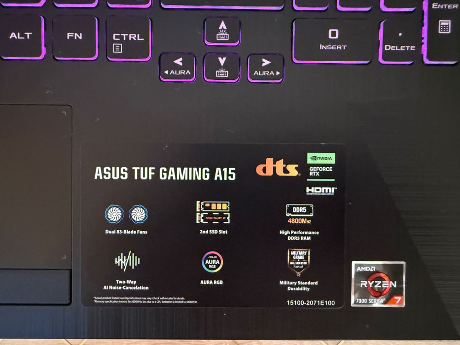 ASUS TUF Gaming A15 FA506NCG Ryzen 7 RTX 3050