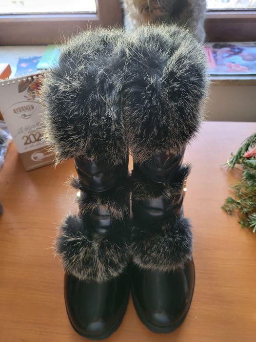 Cizme noi piele imblanite