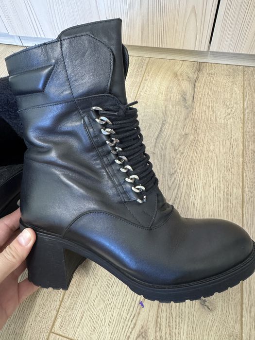 Кожаные сапоги/весна, осень