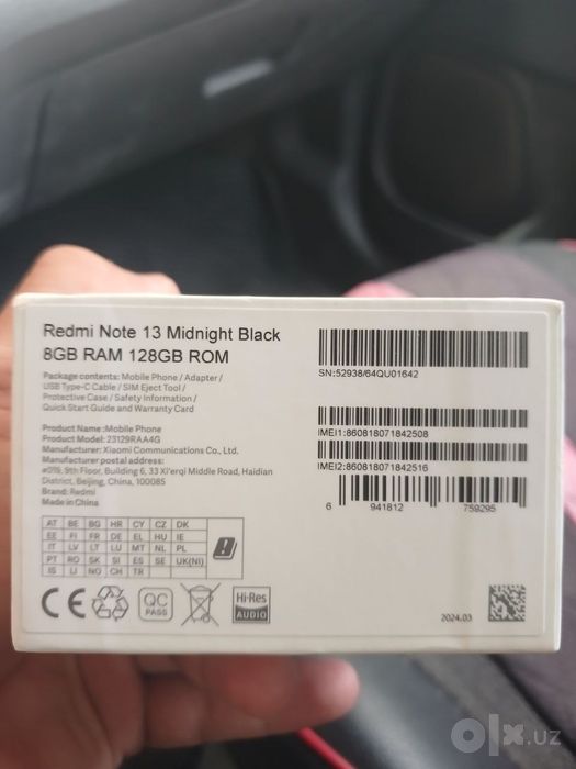 Redmi note 13 ishlatilganiga 1 oy ham bolmagan