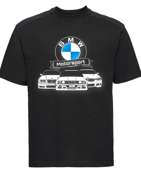 Тениска BMW Motorsport  БМВ фланелка с къс ръкав XS-5XL принт печат подарък за фен на бмв алпина alpina