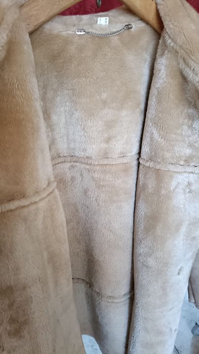 Haina de piele cu blană