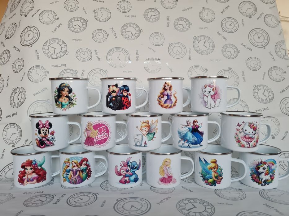 Емайлирано канче с надпис по желание за Осми март