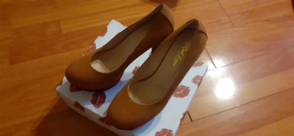 pantofi negri animal print pentru damă  nr. 40