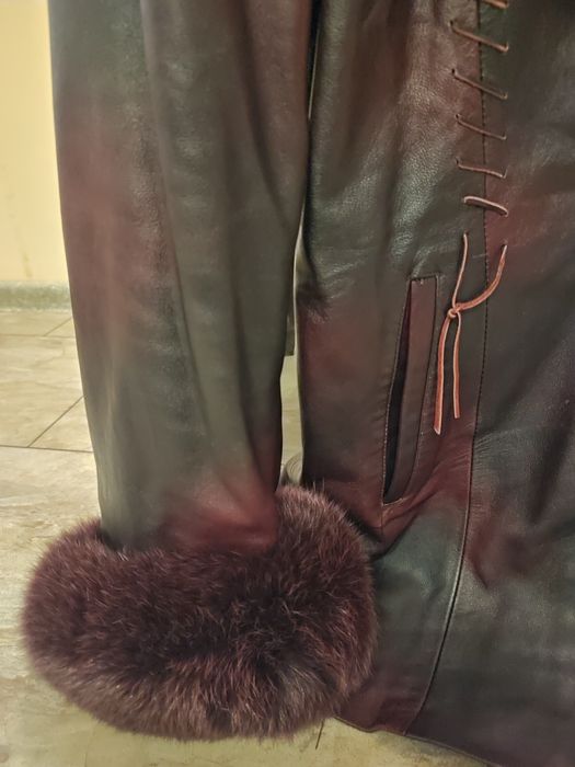 Дамско яке, естествена кожа