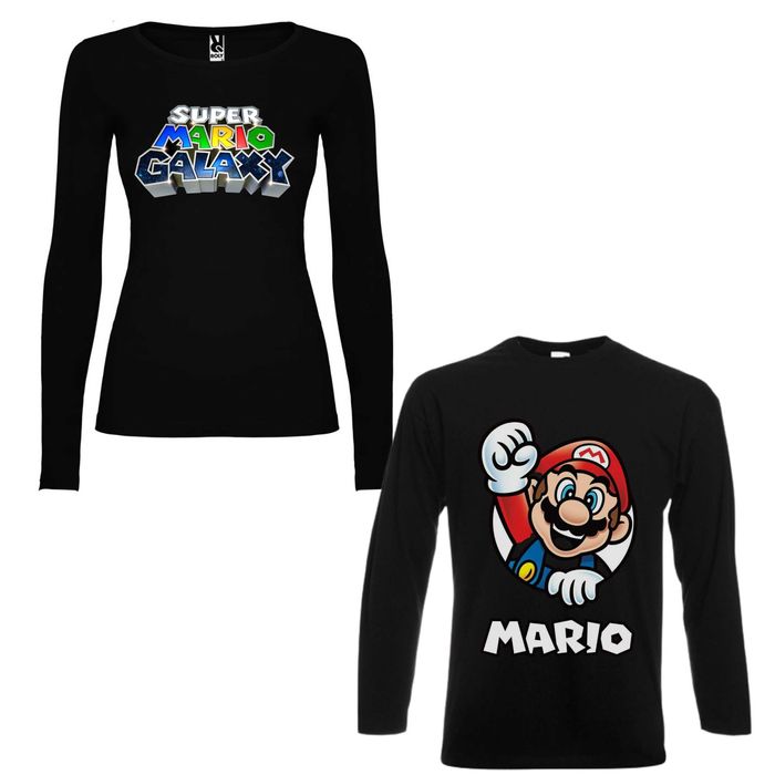 СУПЕР МАРИО дамски и детски тениски , блузи с дълъг ръкав и суичъри