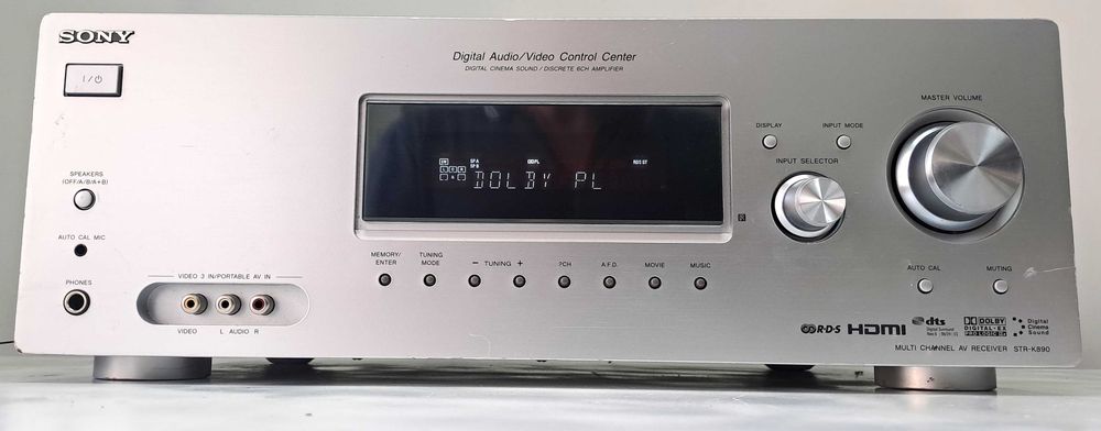 Sony STR K 890 HDMI AV Receiver 6.1 DTS-ES Dolby Digital EX Silver Amplificator