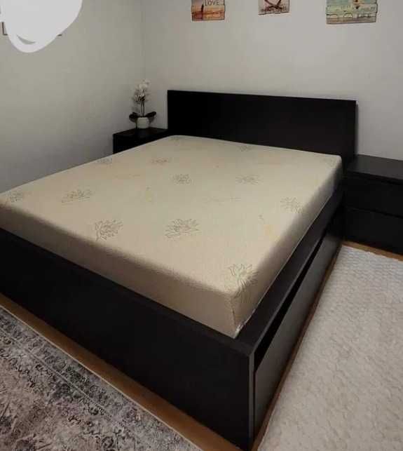 Pat 180 x 200 somiera inclusa, Malm de la Ikea - urgent, negociez, .. ca trebuie sa renovez!