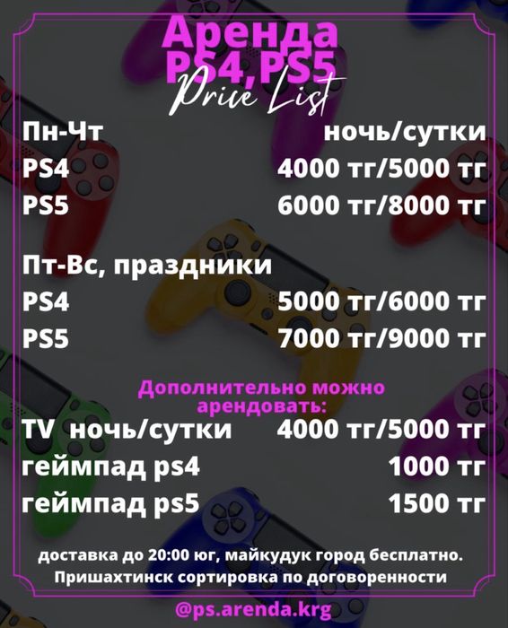 НА КАЖДОЙ ПС5 -30ИГР аренда прокат sony playstation4 sp5 ps4 TV