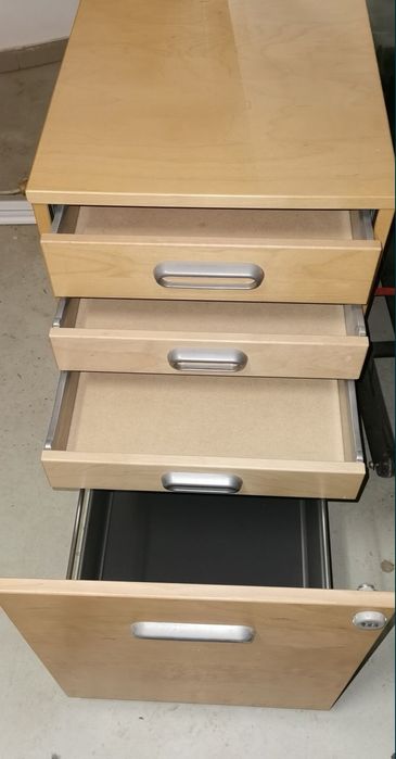 Casetiera Rollbox cu cifru si roti, dulap