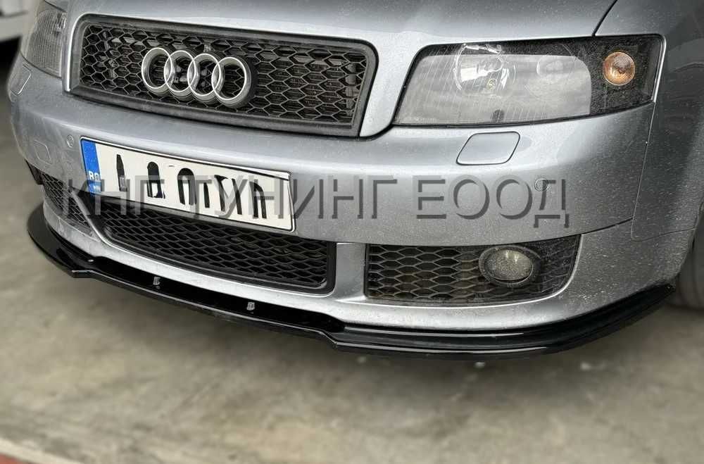 Преден лип спойлер за ауди а4 с4 б6 с лайн / audi a4 s4 b6 lip spoiler s line / добавка за предна броня / нож