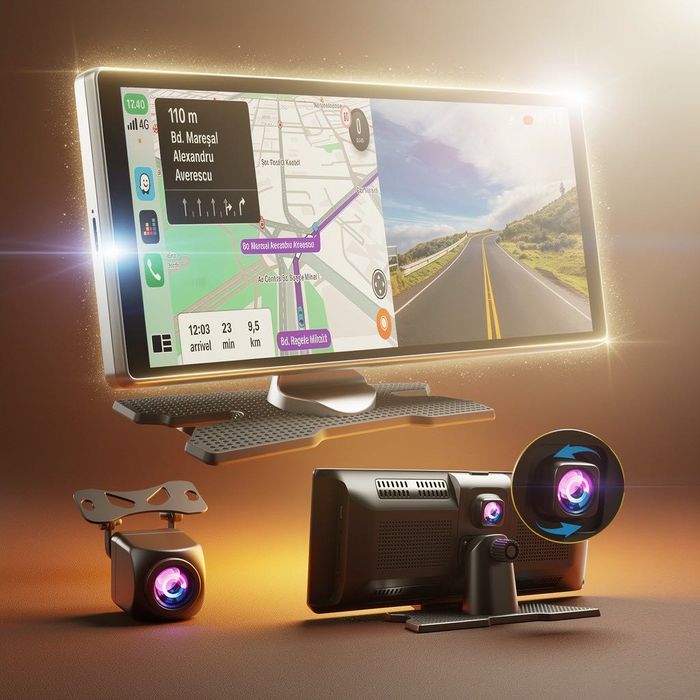 Apple CarPlay 3в1 авторегистратор навигатор на в машину с камерой вида