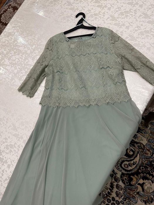 Платье вечернее мятное