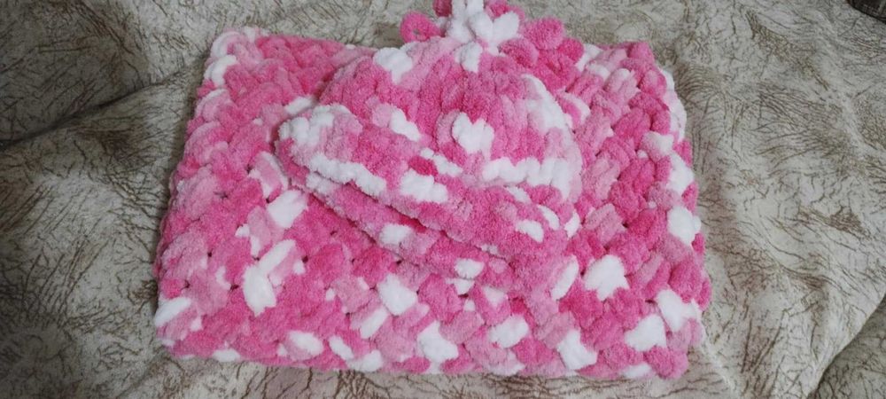 Handmade Бебешко одеалце + шапка