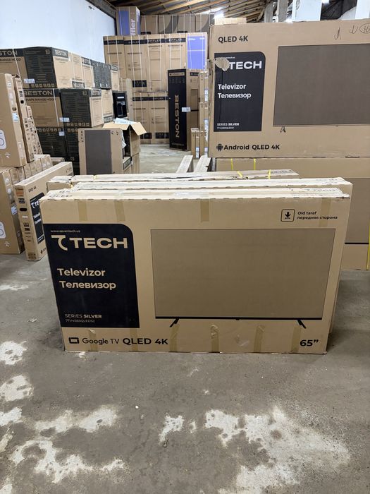 Абсолютно новый телевизор 7tech 65 диагональ QLED GOOGLE TV 4К