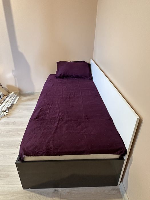 Единично легло + матрак + ракла + въглавница