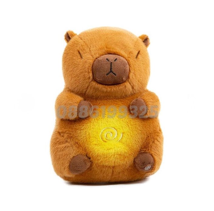 Плюшена играчка Дишаща Капибара, С музика и светлина