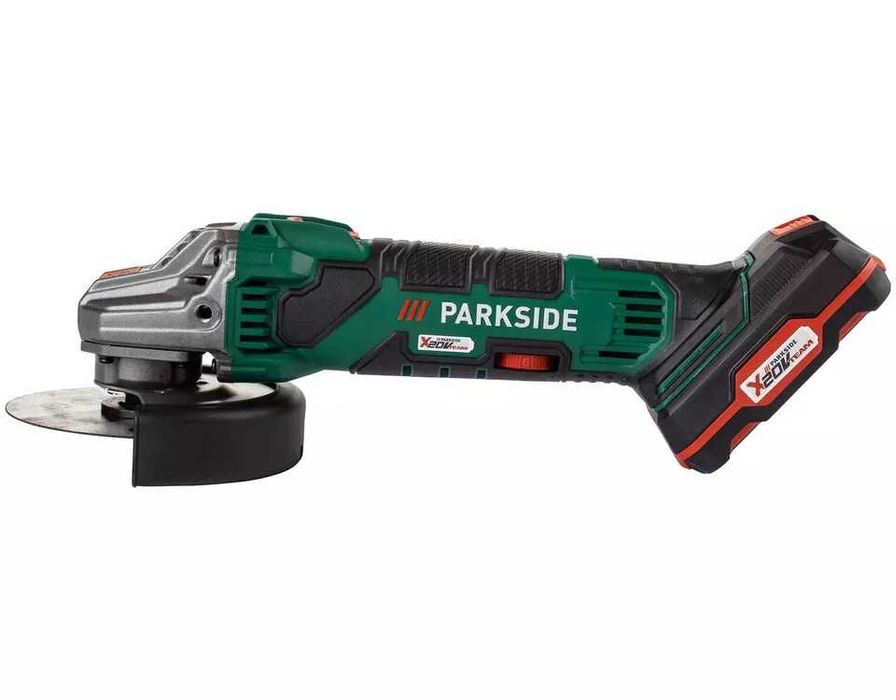 ПРОМО Комплект акумулаторен ъглошлайф Parkside с батреия и зарядно 4А