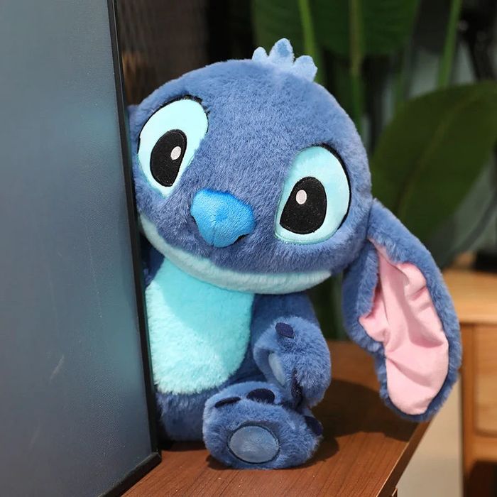 Голяма плюшена играчка Стич 35см, Пухкав плюшен Стич Lilo Stitch