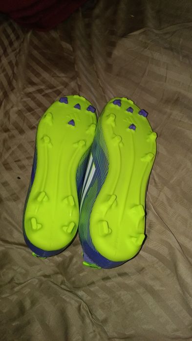 Ghete de fotbal adidas F50 League Copii, Mov/Lime, fara sireti  Marime: 36