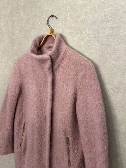 Розовое шерстяное пальто H&M